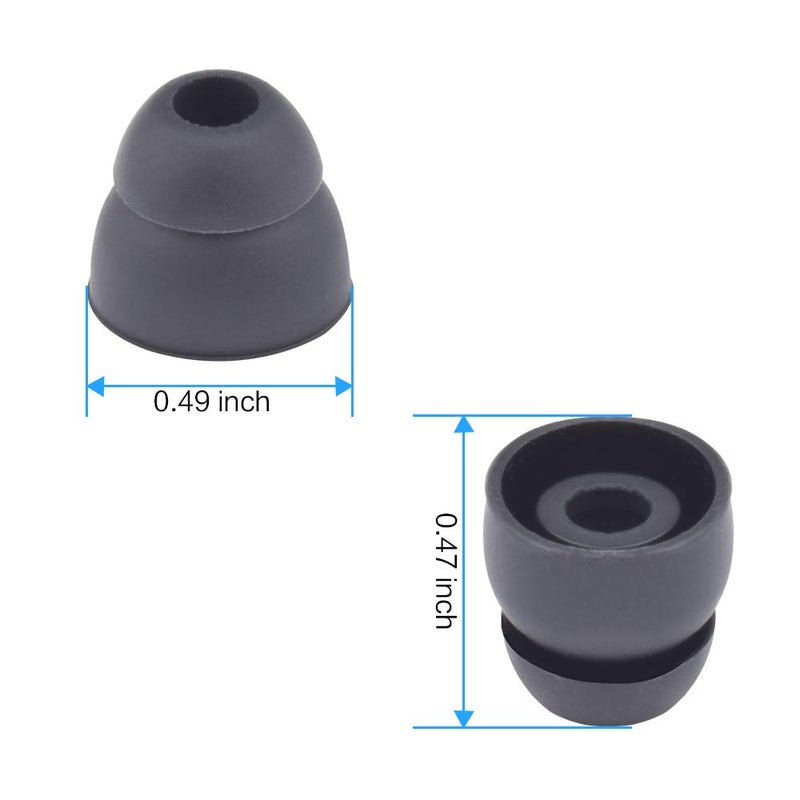 Toeasor 10pcs Double Flange Earbuds Replacement Tips Eargels Silicone Ear Tips Compatible with Beat by dr dre Powerbeats 2 Powerbeats 3 Wireless Stereo Earphones - Image 5